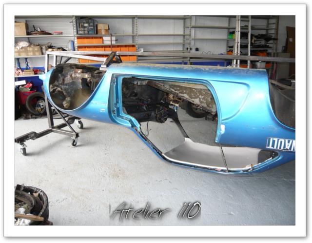 alpine berlinette a110 restauration caisse carrosserie moteur freinage vitrage peinture