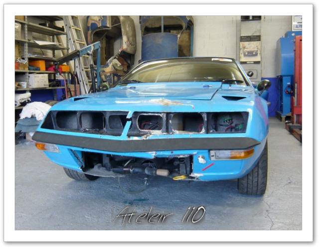 alpine a310 VHC 4 cylindres restauration vitres masque avant peinture